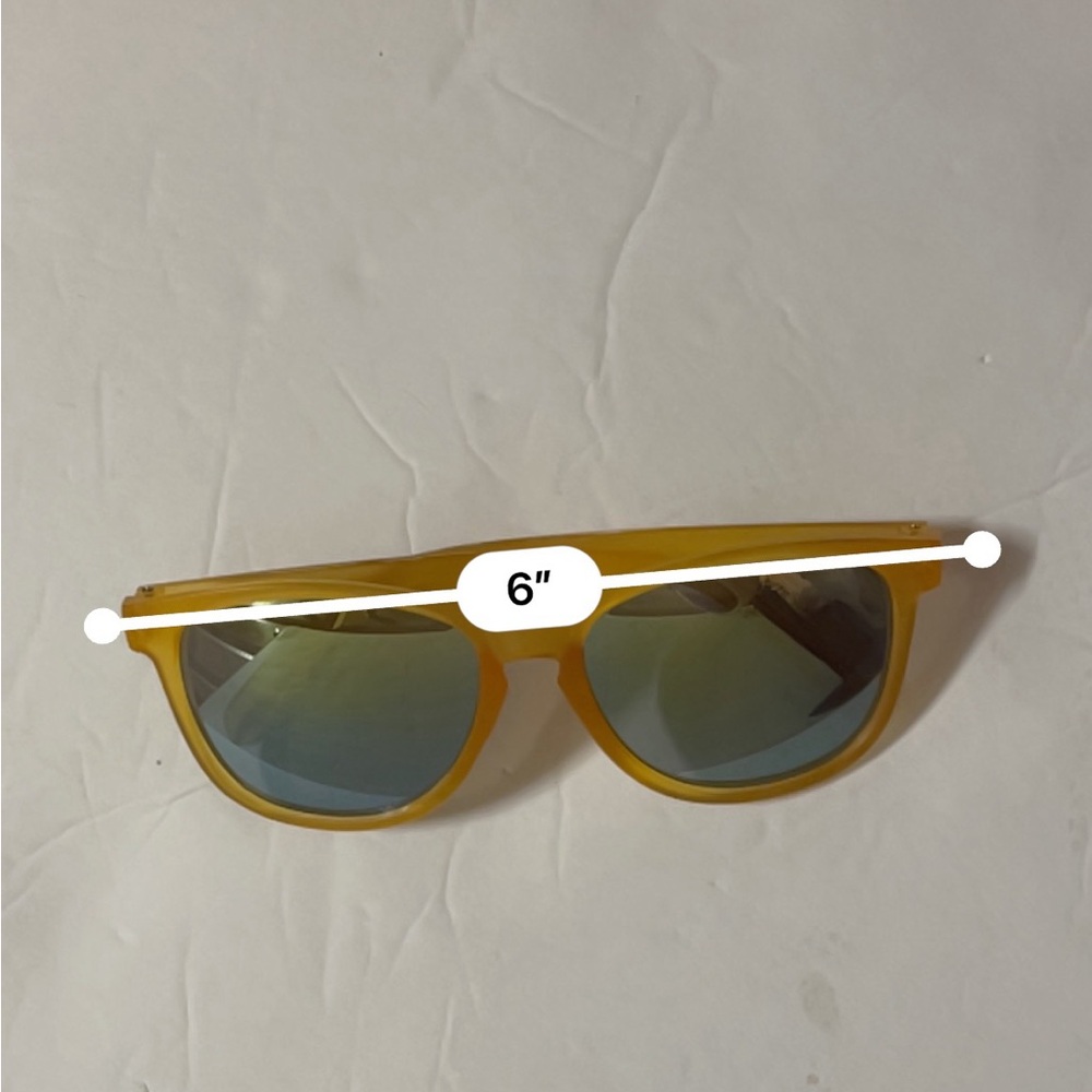 Orange Plastic Sunglasses Wayfarer Lenses Style with Black Case - Picture 11 of 11